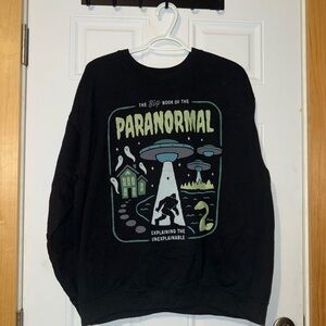 Gildan Black Paranormal Graphic Crewneck Sweater